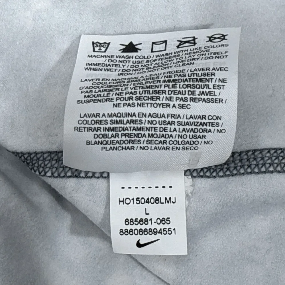 Nike Pro 1/2 Zip Hyperwarm Dri Fit Fleece Lined Top Geometric Large